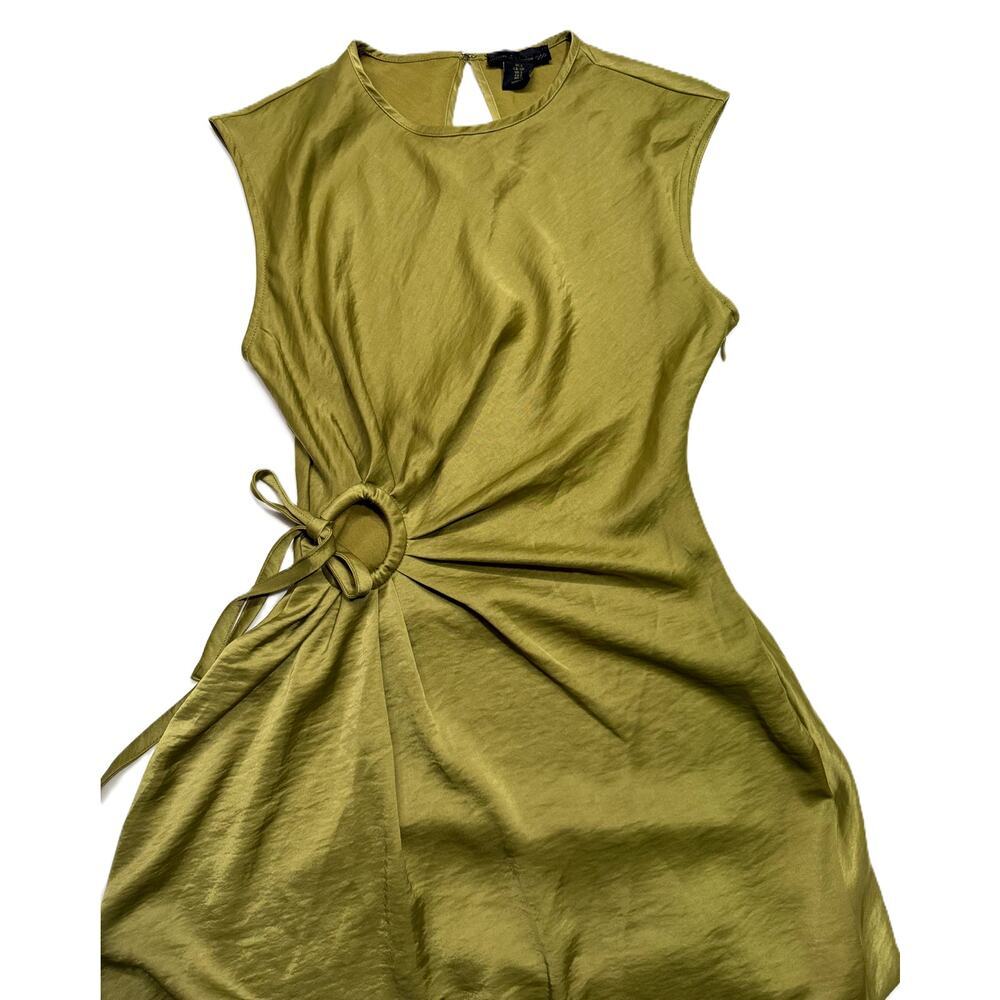 House of Harlow 1960 maxi dress olive green satin S/P